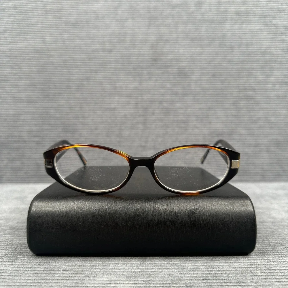 Hugo Boss 0271 H9J Tortoise Oval Eyeglasses Frames Italy 135 Y2k